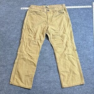 Blue Mountain Carpenter Pants Mens Size 36x30 Tan Cotton Canvas Utility Workwear